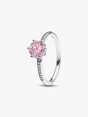 Pandora Pink Sparkling Crown Ring
